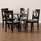 Baxton Studio Sanne Grey Upholstered and Dark Brown Finished Wood 5-Piece Dining Set 172-9400-10892 - alternate 2